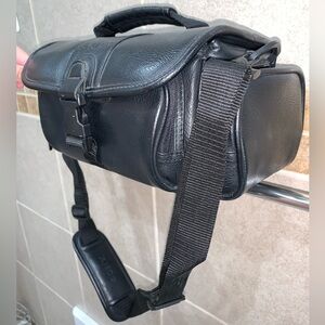 Sony Black faux Leather Video Camera Bag with Strap